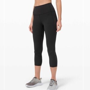 Lululemon Pace Rival High-Rise Crop 22" Black With Pockets